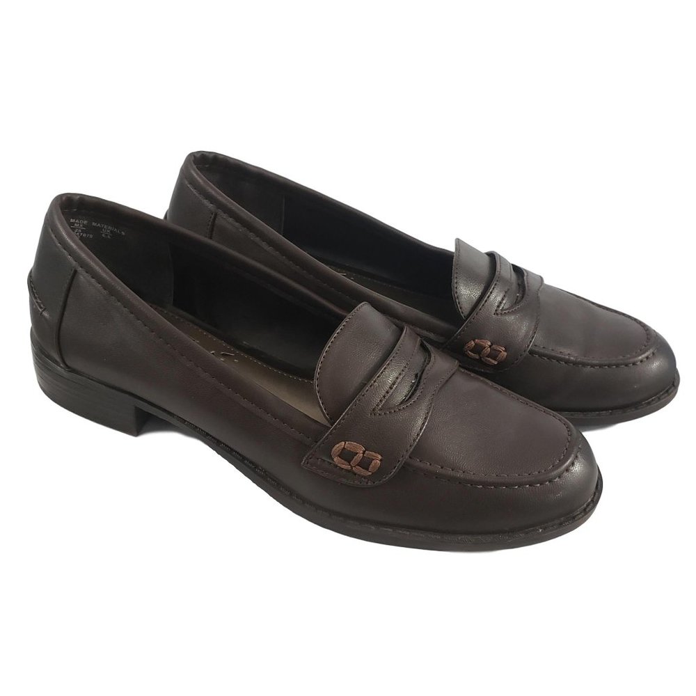 Laura Scott Brown Penny Loafers Size 8M